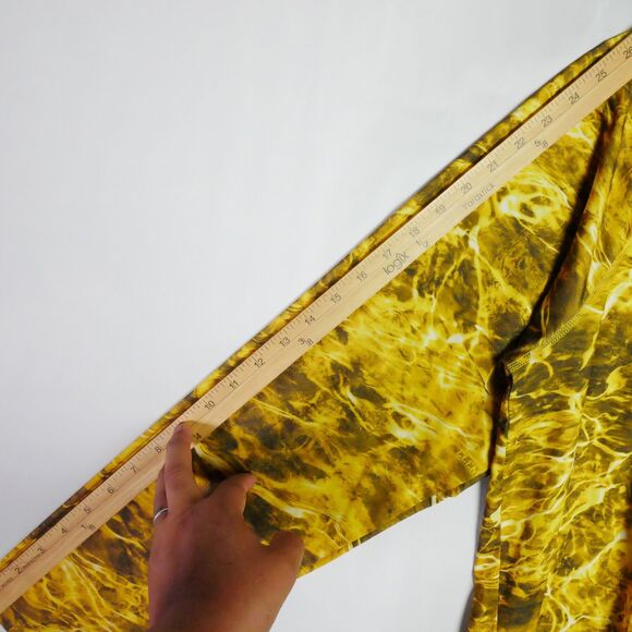 Mossy Oak Mens 3XL 54-56 Insect Repellent Fishing Shirt Yellow Long Sleeve Camo - Picture 12 of 13